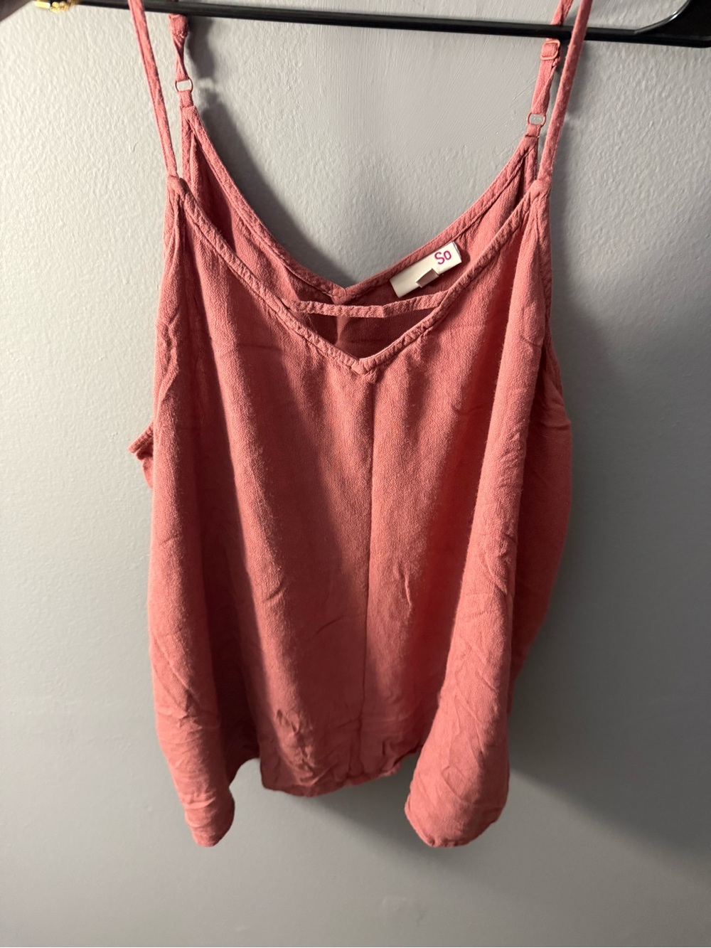 SO Rose Pink V-Neck Spaghetti Strap strap Camisole